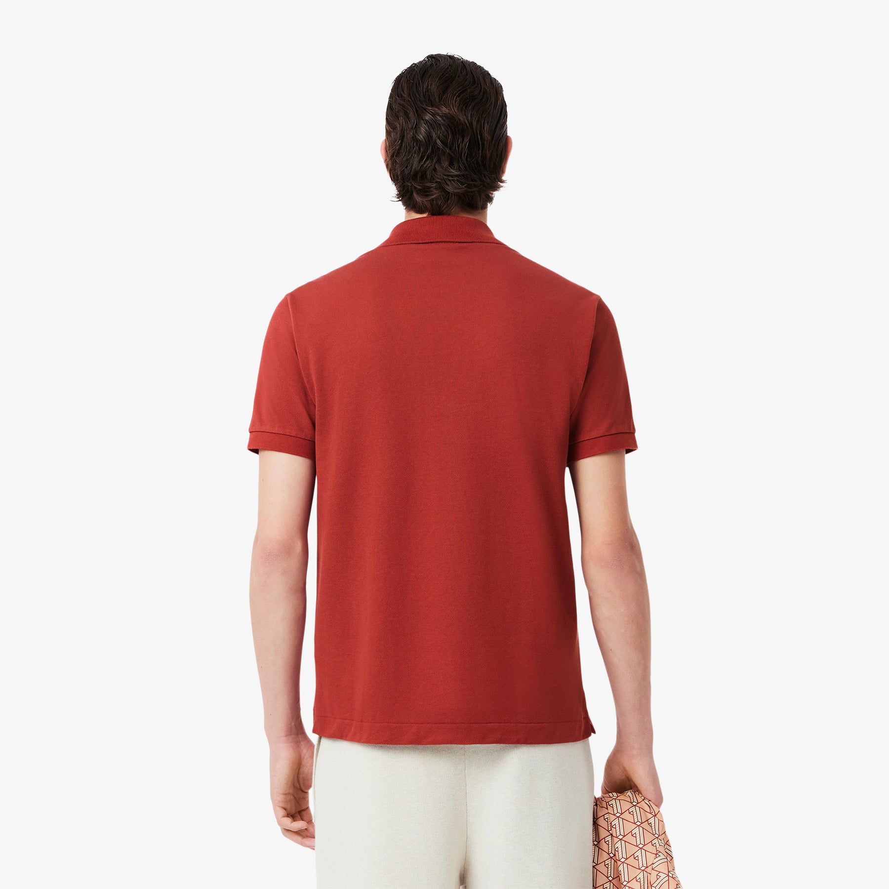 LACOSTE Polo Classica In Piqué Di Cotone Rosso Ruggine