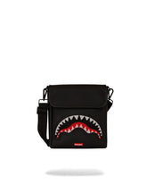 SPRAYGROUND Borsello In Pelle Fly Knit Mouth Messenger Sling Nero