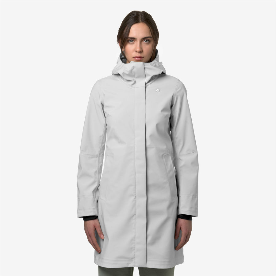 K-WAY K-Way Donna Giubbotto Lungo Bianco Sthepy Bonded - Giubbotto - Tommaseo Clothing