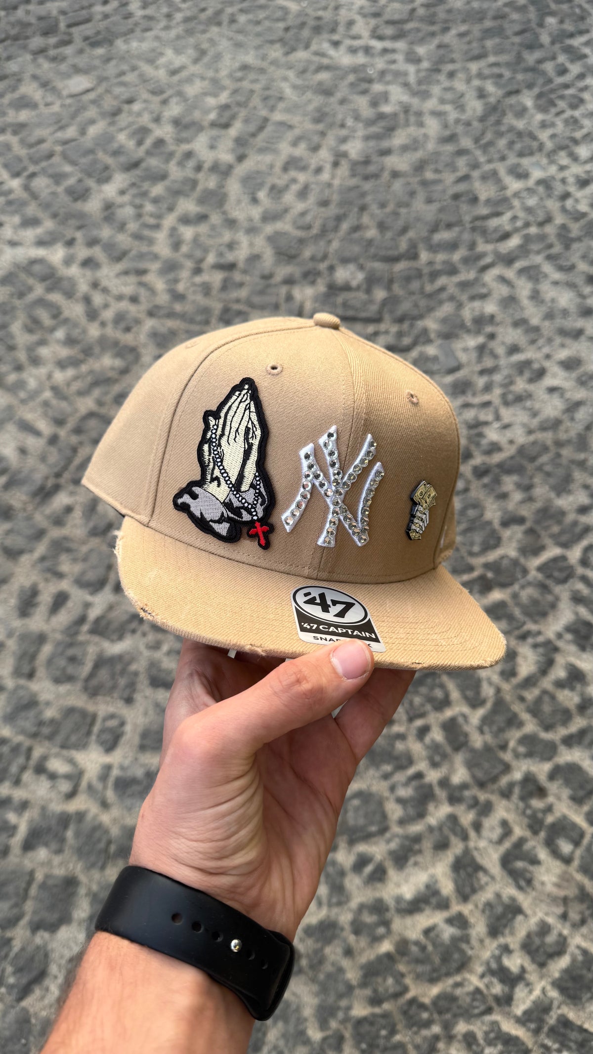 ‘47 CUSTOM “NY” Con Dettagli Ricamati e Swarovski Beige