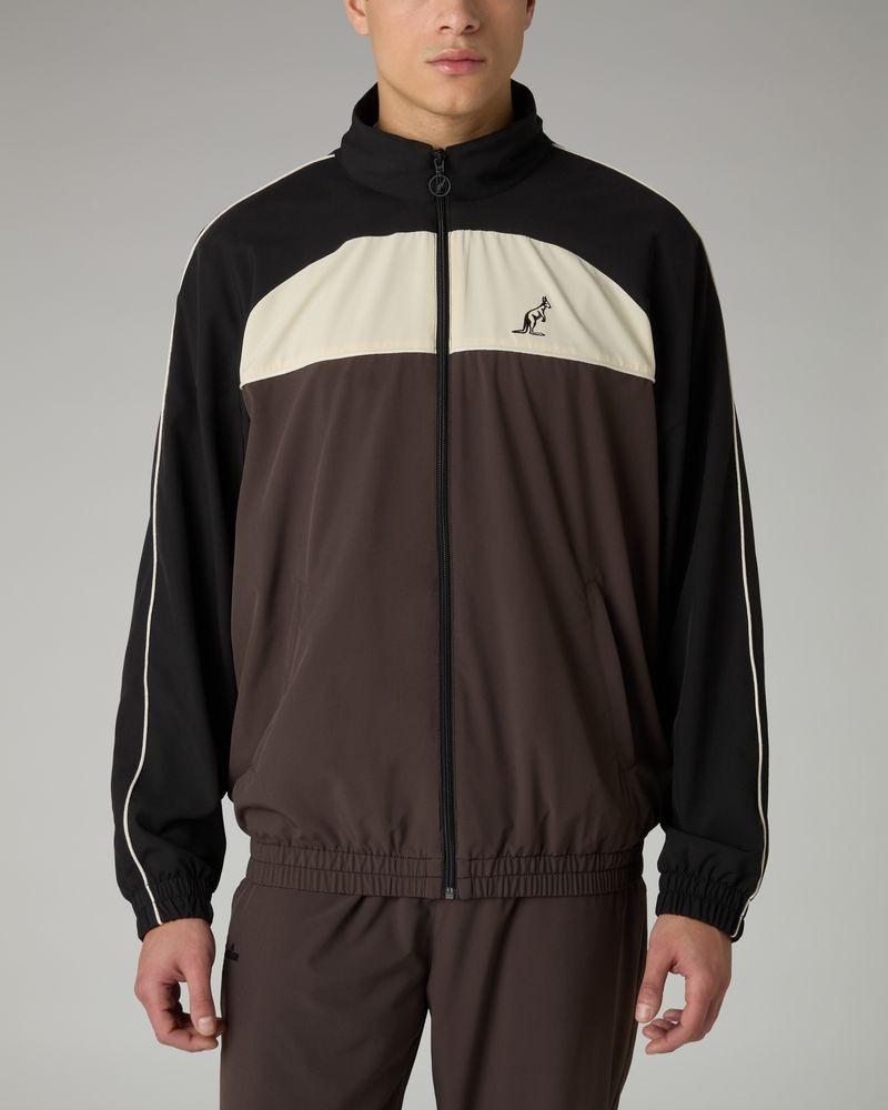 AUSTRALIAN Tuta Icon Slam TrackSuit Leggera In Microfibra Con Zip Caffe