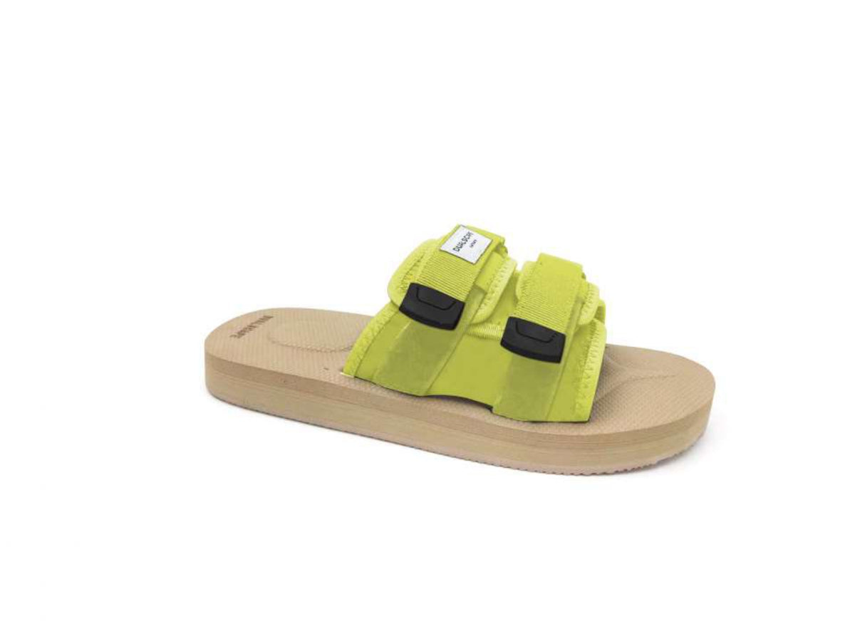 Dualscape DUALSCAPE Ciabatta Con Doppia Fascia Regolabile Beige/Lime - ciabatte - Tommaseo Clothing