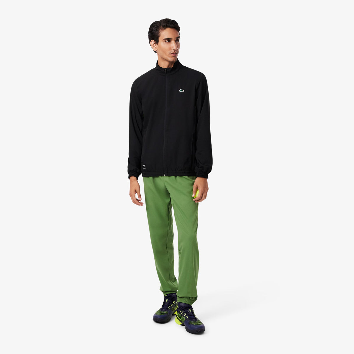 Lacoste LACOSTE Tuta Con Logo Retro In Microfibra Nera/Verde - foto 2 - Tommaseo Clothing