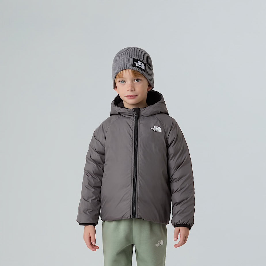 NORTH FACE Giubbotto Bambino Invernale Reversibile Nero/Grigio