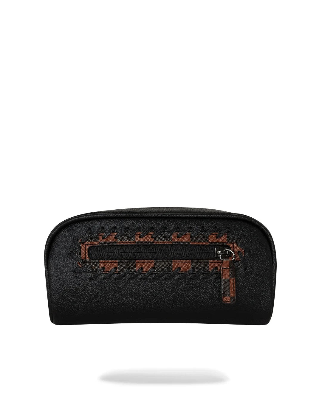 SPRAYGROUND Astuccio In Pelle Dose Of Check Deux Pouch Nero