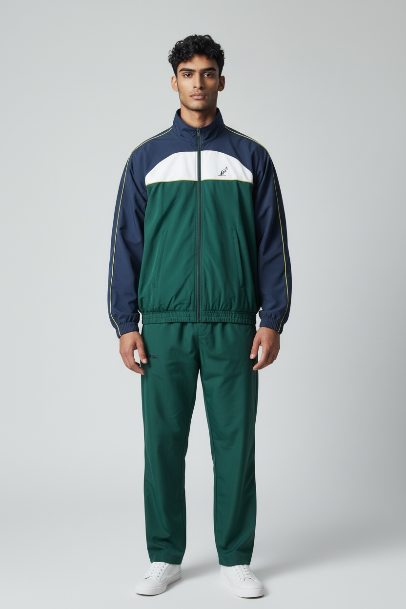 AUSTRALIAN TUTA THEORY IN FELPA ELAST Verde/Blu SS26