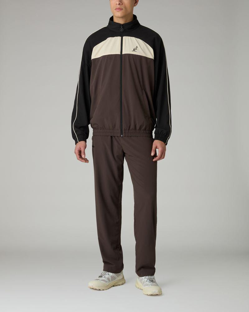 AUSTRALIAN Tuta Icon Slam TrackSuit Leggera In Microfibra Con Zip Caffe