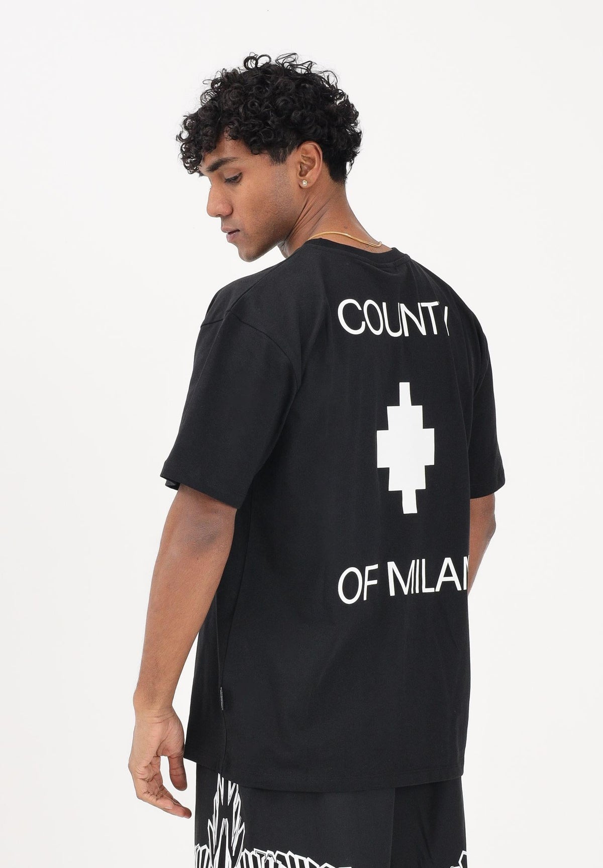 County of milan COUNTY OF MILAN Marcelo Burlon T-Shirt Stampa Retro Nera - foto 2 - Tommaseo Clothing