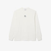 LACOSTE T-Shirt manica lunga Scritta Lacoste Paris Bianca