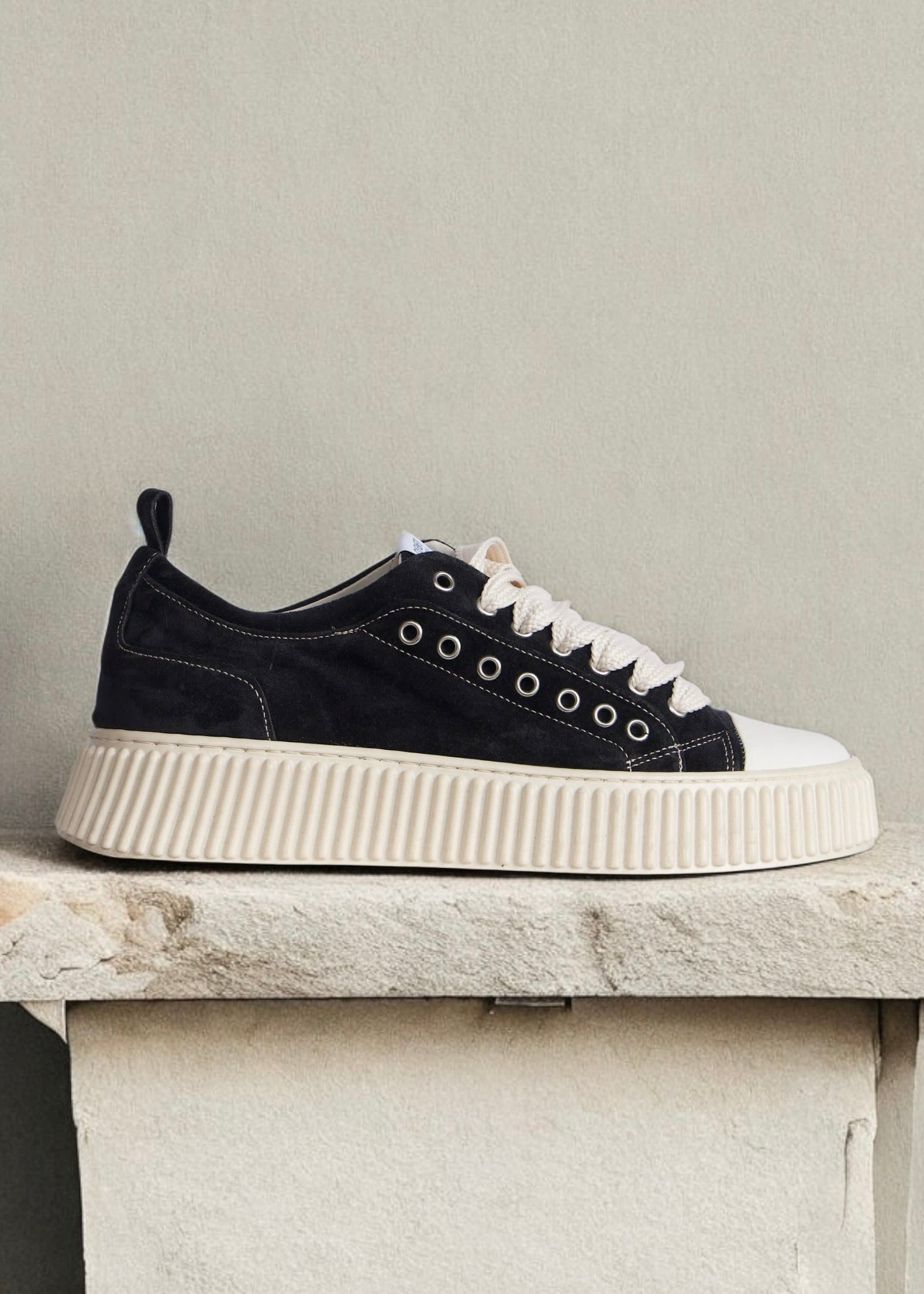 ASENSYO Scarpa In Nabuk Con Suola In Gomma Alta Nera