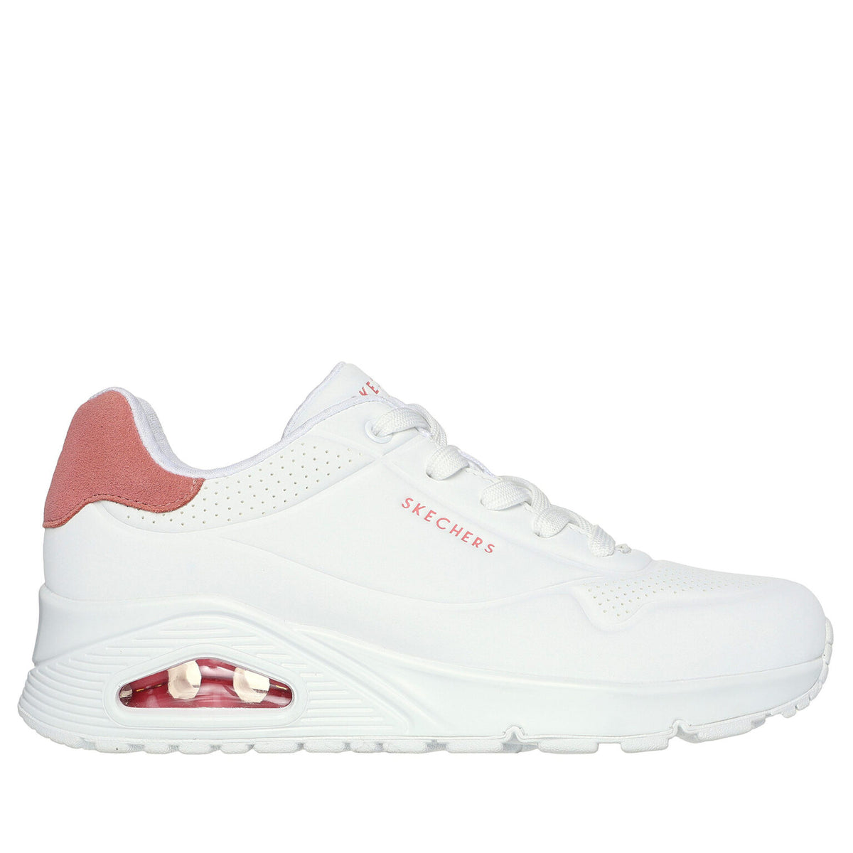 Skechers 177092 WCRL Skechers Uno Pop Back Sneaker Donna Bianco Rosa - Scarpe - Tommaseo Clothing