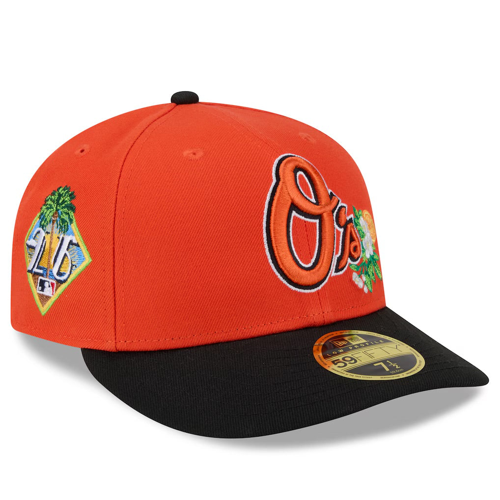 New Era NEW ERA Cappello Con Visiera Pre-Curved 59Fifty Fitted Baltimore Orioles Arancione/Nero Con Dettagli Ricamati - Cappe