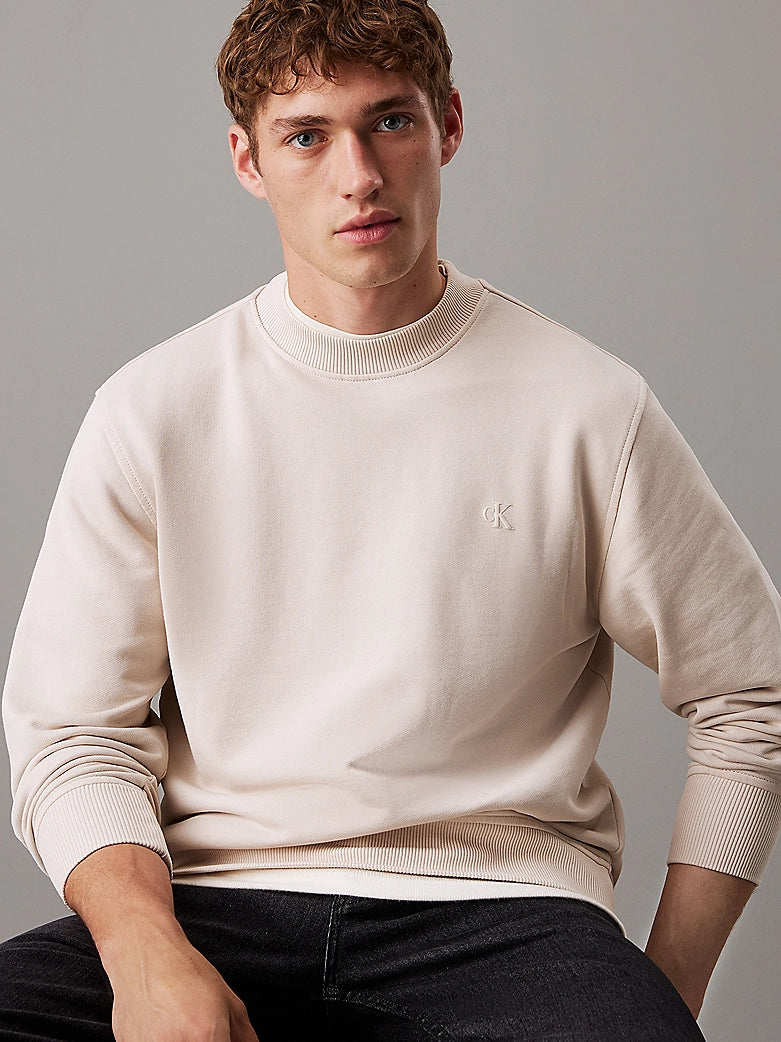 WOSHED PUFF PRINT CREW NECK