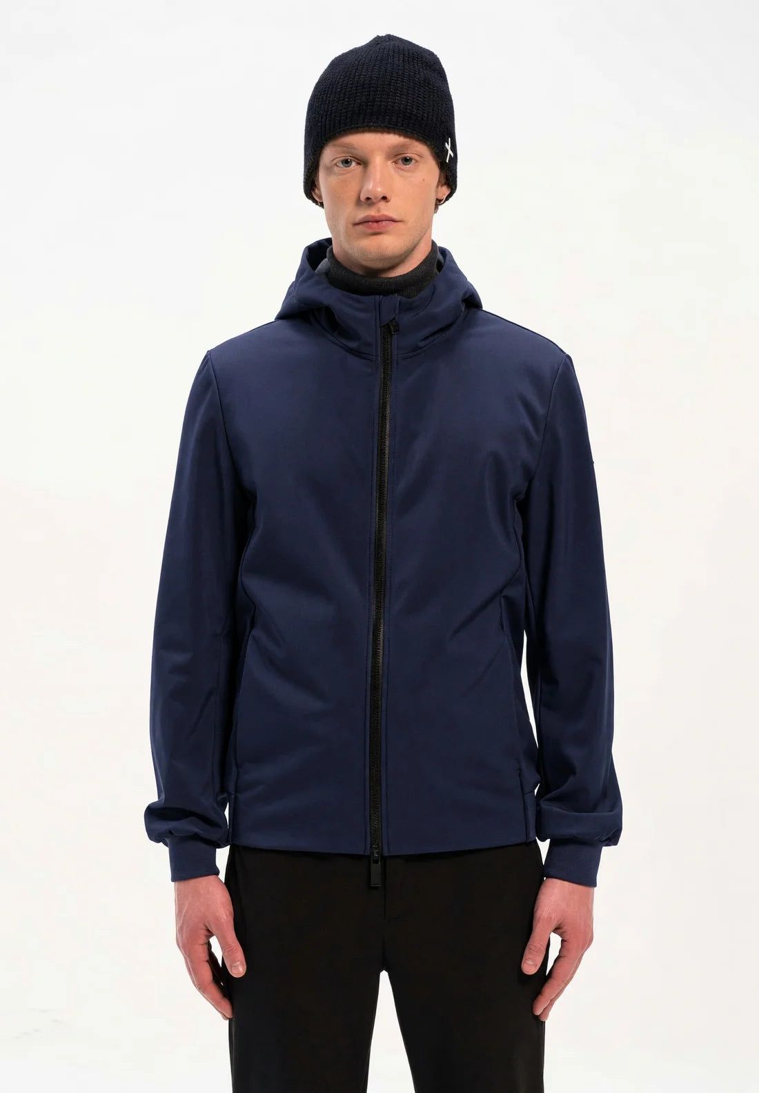 MORE Giubbotto Murray Con Pelliccia Interna e Cappuccio Blu