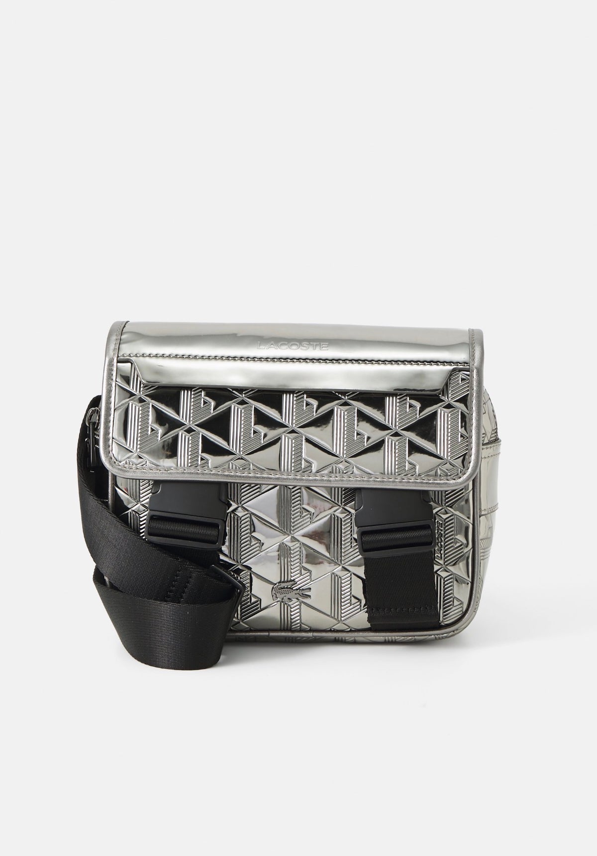 Lacoste LACOSTE Borsello a Tracolla Monogram Grigio Cromato - accessori - Tommaseo Clothing