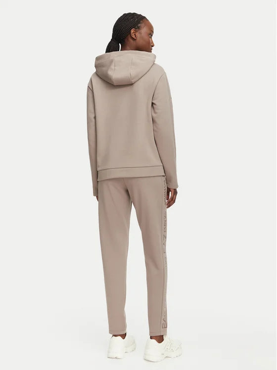 EMPORIO ARMANI Tuta Completa Con Cappuccio Donna Beige Chiaro