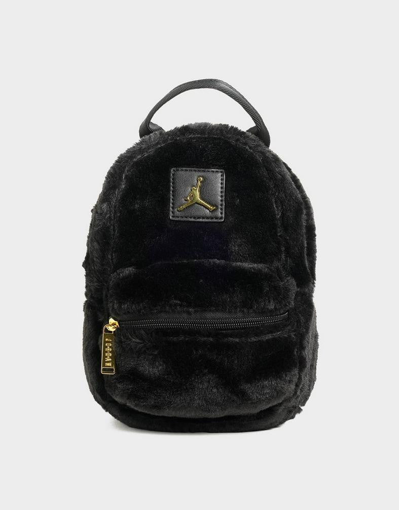 JORDAN Zaino MiniBackpack Con Pelliccia Nero