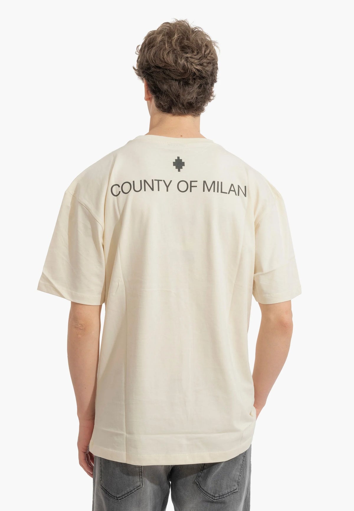 County of milan COUNTY OF MILAN Marcelo Burlon T-Shirt Con Stampa Tigre Beige - foto 2 - Tommaseo Clothing