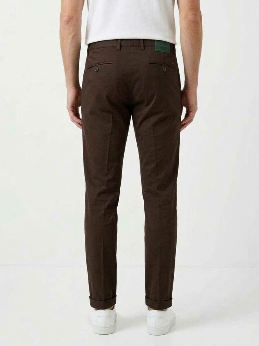 PIZETAONE Pantalone T.A. Skinny Marrone