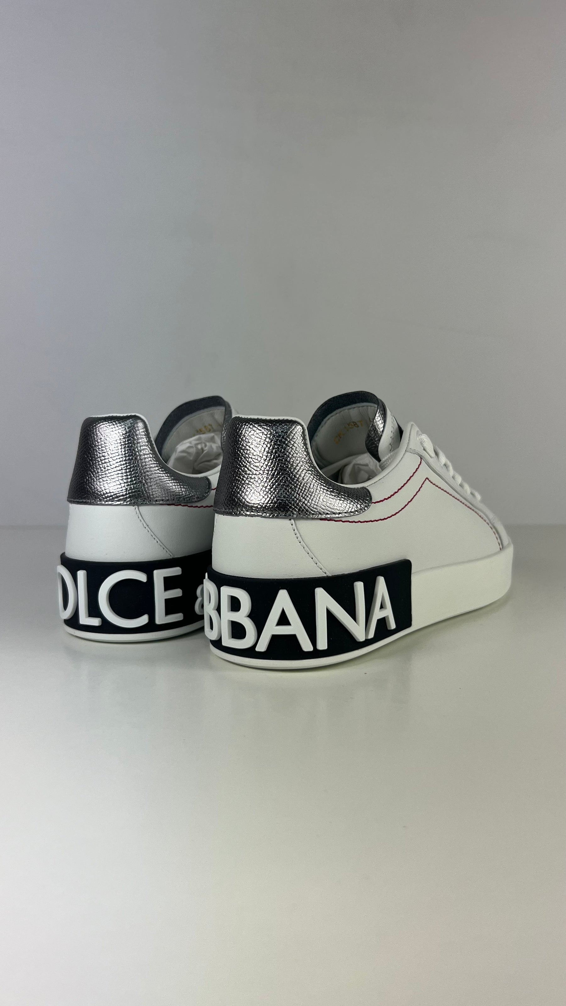 DOLCE & GABBANA Scarpa in pelle Portofino Bianca e Nera