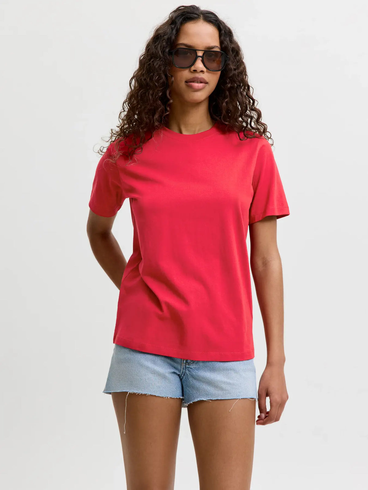 JJXX JJXX Jxanna T-Shirt Basic Rossa Donna - T-SHIRT - Tommaseo Clothing