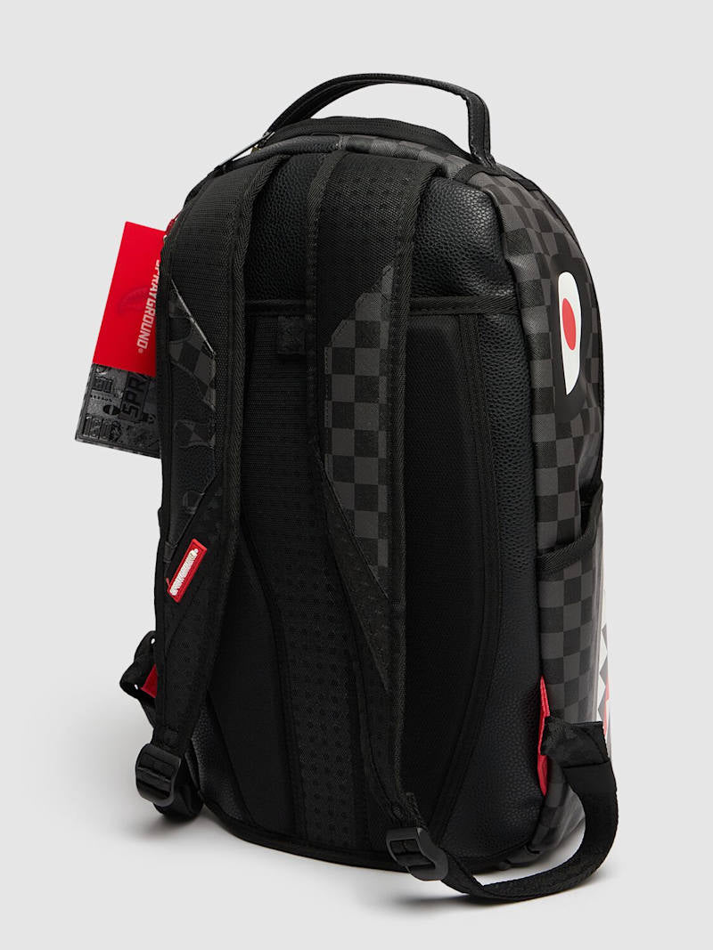 SPRAYGROUND Zaino In Pelle Doppia Grafica Con Logo Centrale Nero/Grigio