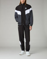 AUSTRALIAN Tuta Smash Nocturna Leggera In Microfibra Con Zip Nero/Bianco