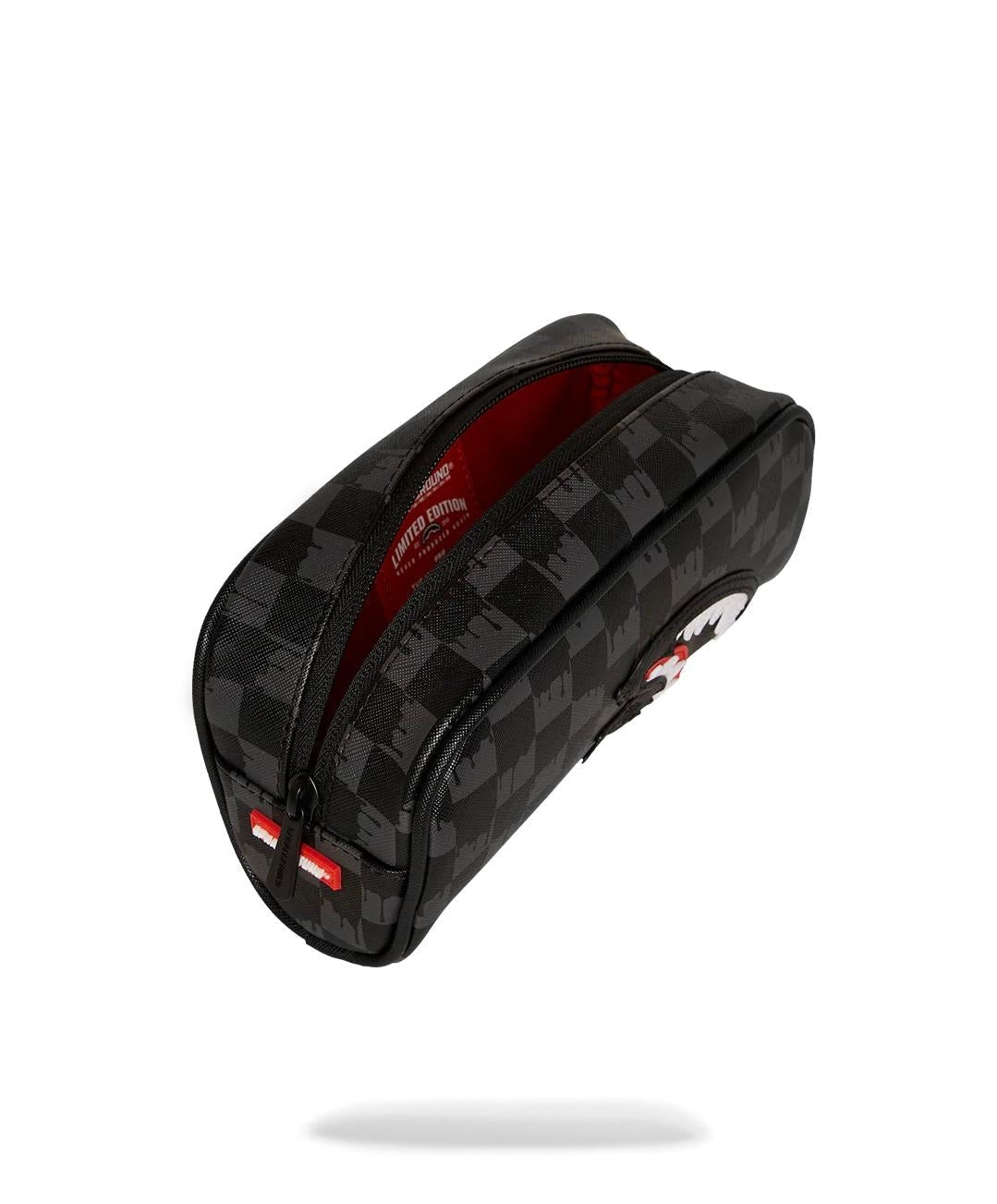 SPRAYGROUND Astuccio In Pelle Dripping Sharks Nero
