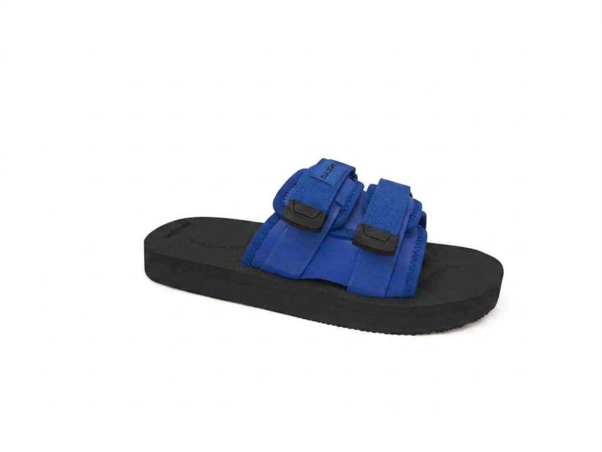 Dualscape DUALSCAPE Ciabatta Con Doppia Fascia Regolabile Nera/Blu Elettrico - ciabatte - Tommaseo Clothing