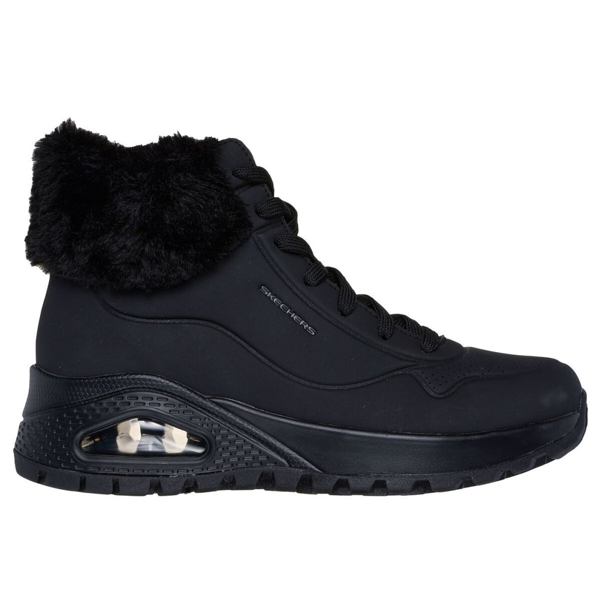 Skechers Street Los Angeles Sneaker Donna Nera Air-Cooled Memory Foam