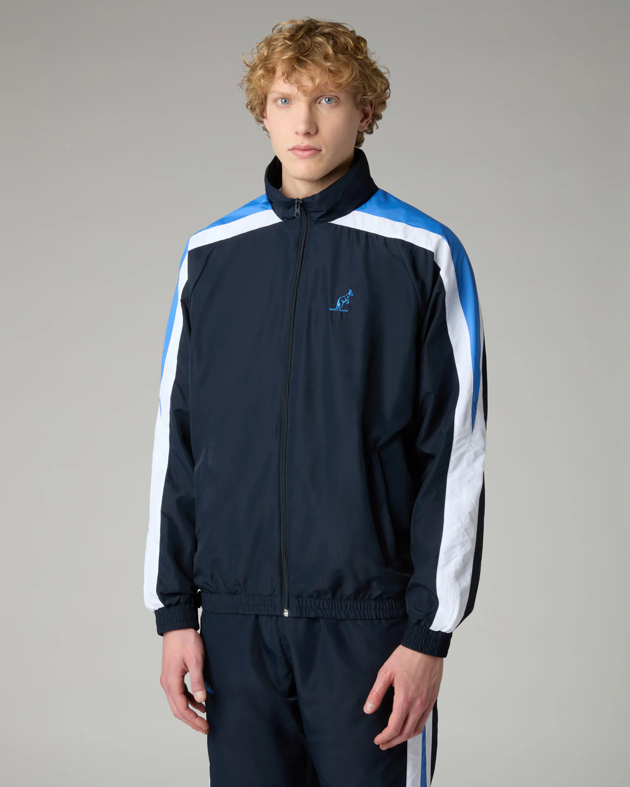 AUSTRALIAN Tuta Leggera In Microfibra Con Zip Blu/Azzurra/Bianca