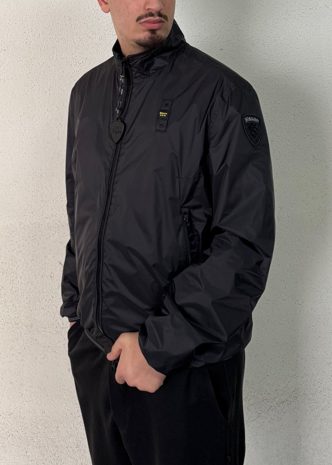 BLAUER Antivento Senza Cappuccio Blu-Nero-Beige