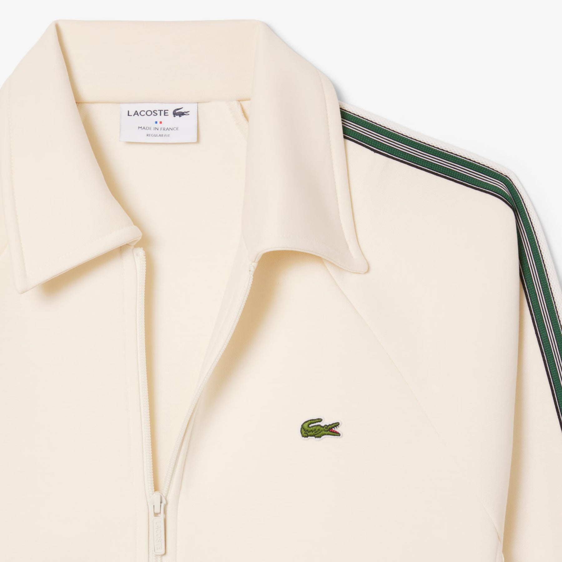 LACOSTE Tuta Leggera In cotone Con Bande Laterali Verdi beige