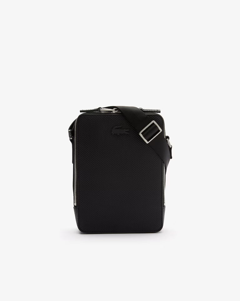 Lacoste LACOSTE Marsupio A Spalla Effetto Pique Logo Nero Nero - Accessori - Tommaseo Clothing