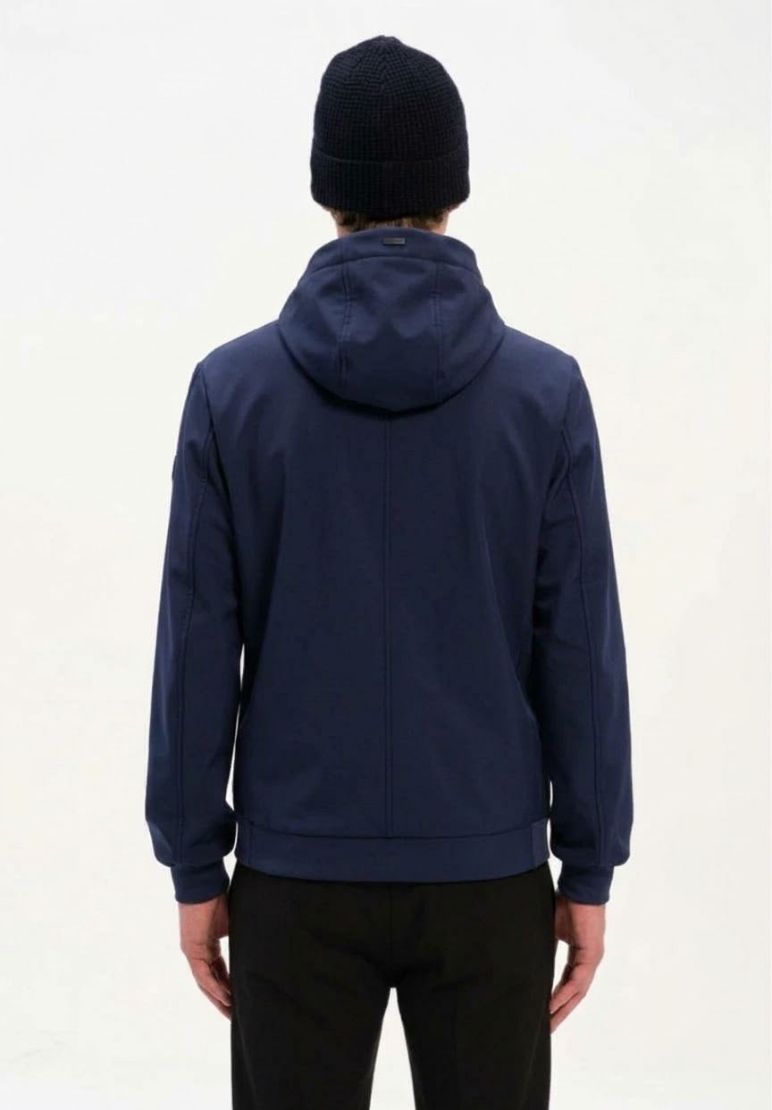 MORE Giubbotto Murray Con Pelliccia Interna e Cappuccio Blu