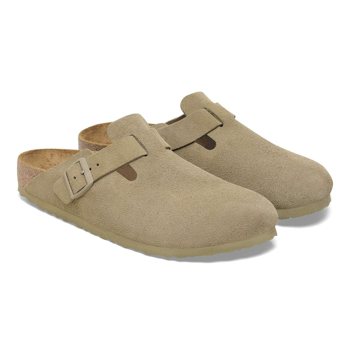 BIRKENSTOCK Boston Bs In Camoscio Faded Khaki