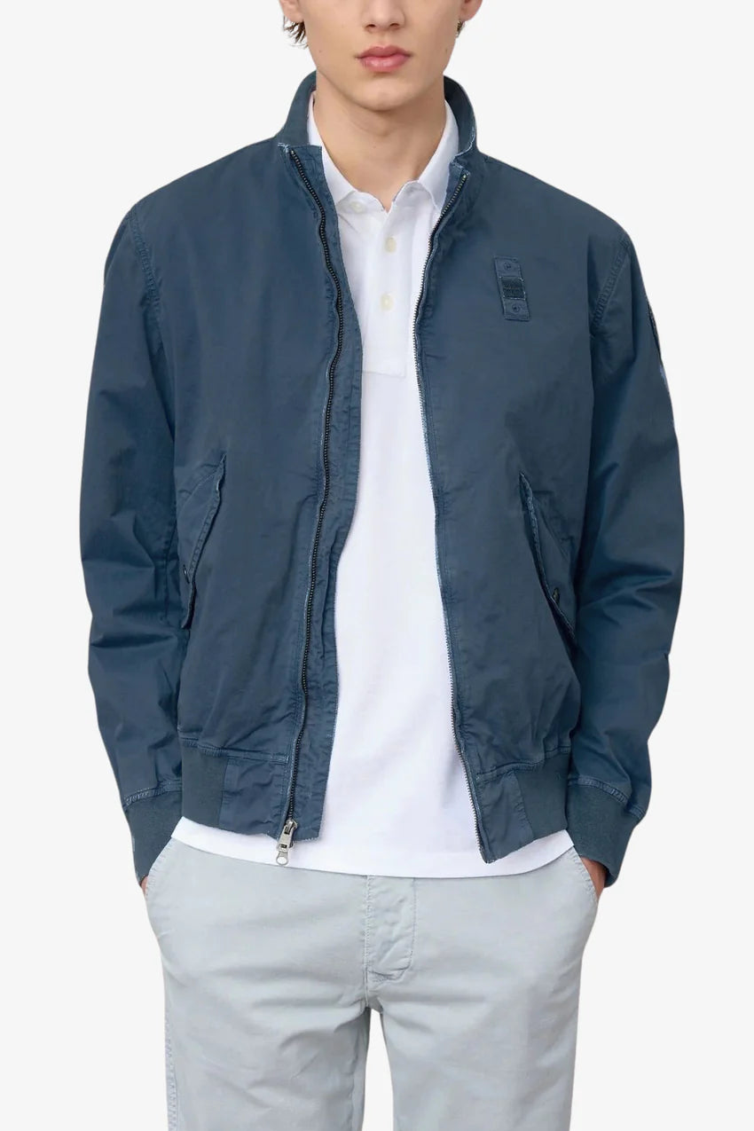 Blauer BLAUER BADGER DYED Antivento Uomo Senza Cappuccio Blu - ANTIVENTO - Tommaseo Clothing