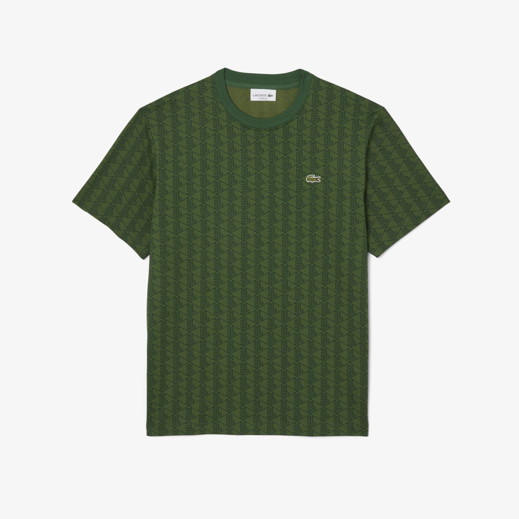 LACOSTE T-Shirt Monogram Verde