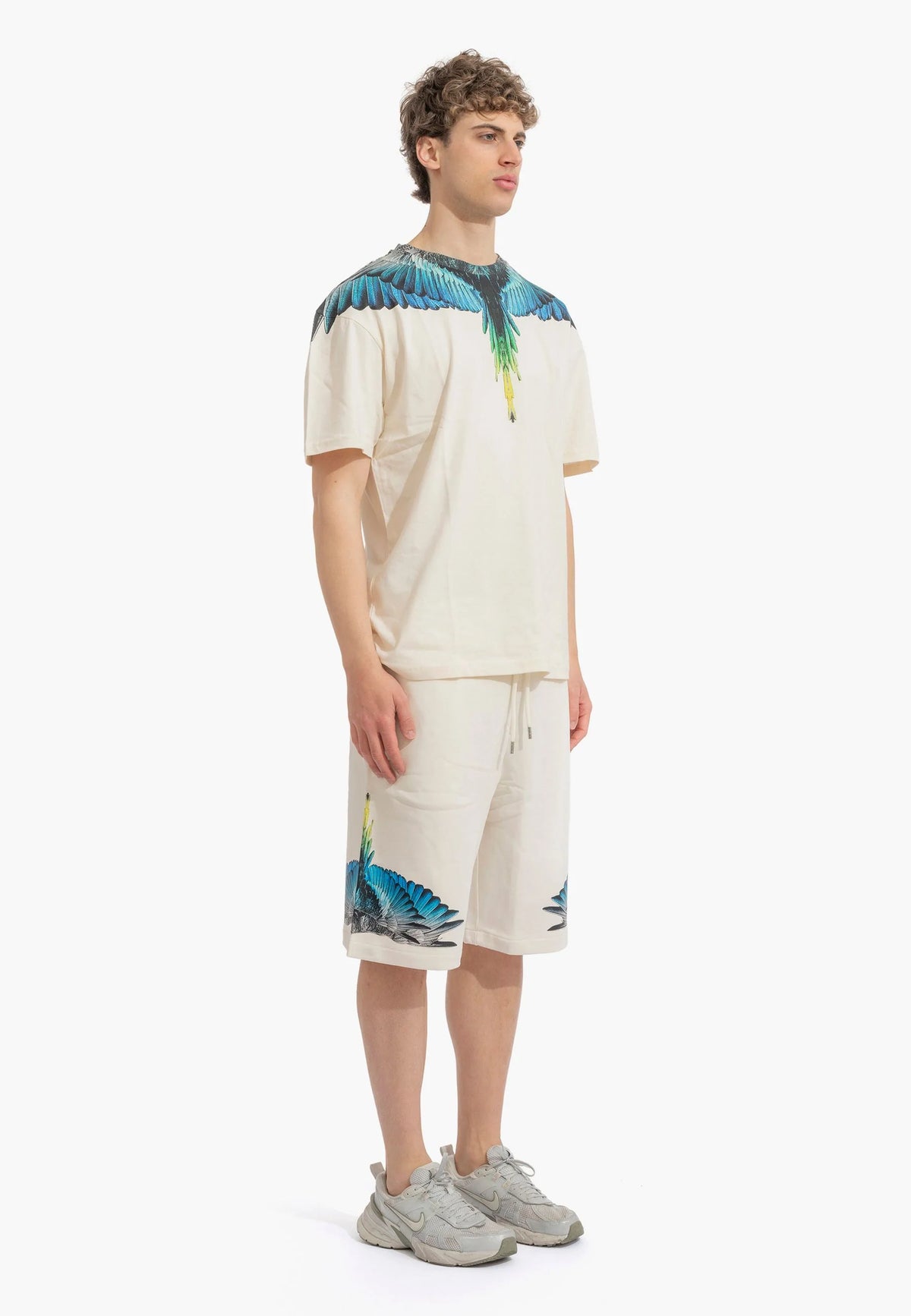 County of milan COUNTY OF MILAN Completino Marcelo Burlon T-Shirt e Pantaloncino Ali Blu - foto 2 - Tommaseo Clothing