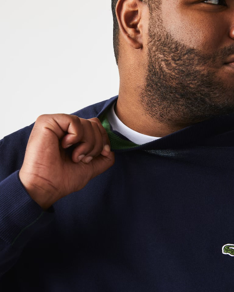 LACOSTE Maglioncino Basic In Cotone Blu