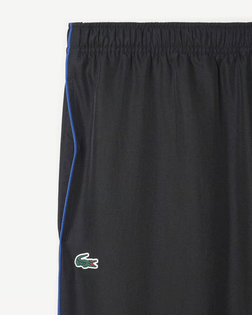 LACOSTE Tuta Leggera In Microfibra Con Zip e Logo Laterale Bianca/Nera/Blu