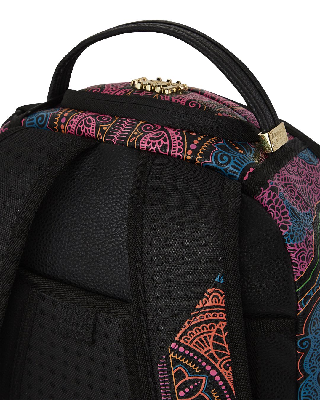 SPRAYGROUND Zaino In Pelle con Disegni Etnici Multicolor