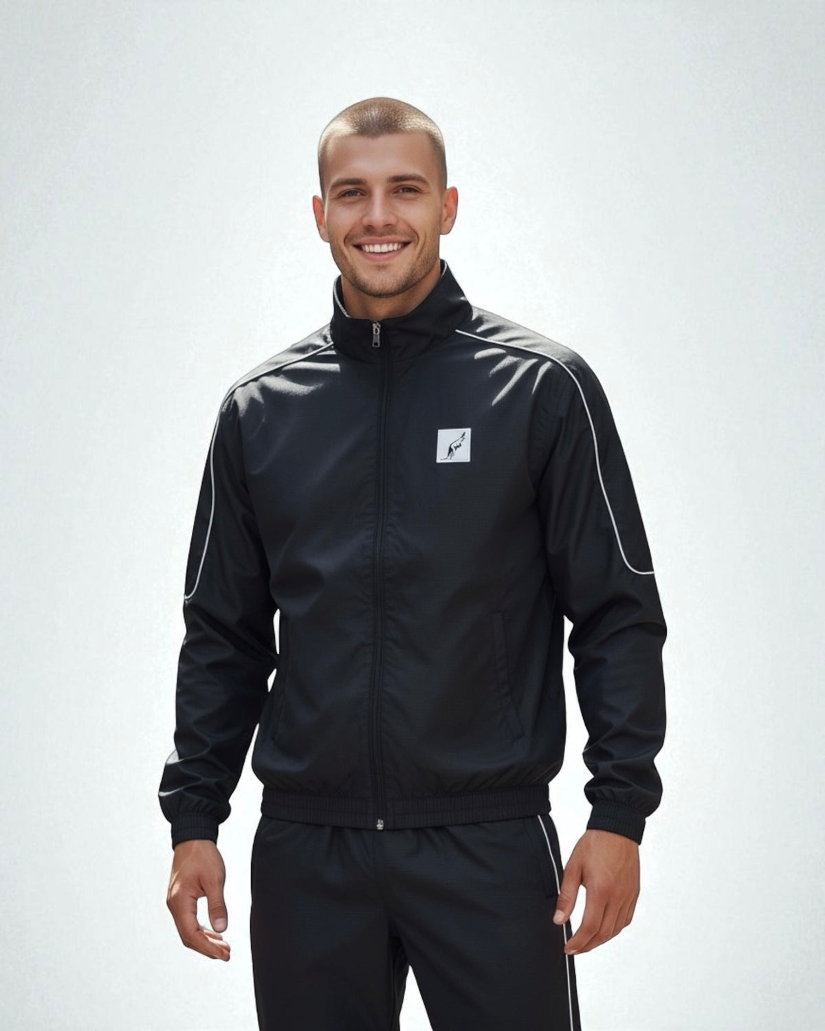 Australian AUSTRALIAN Tuta Brice Nocturna Leggera In Microfibra Con Zip Nero/Bianco 25/26 - Tuta completa - Tommaseo Clo