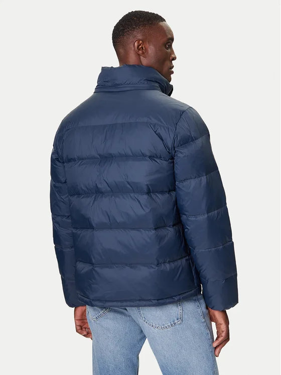 CALVIN KLEIN Giubbotto Invernale Con Logo Piccolo Sul Petto Blu