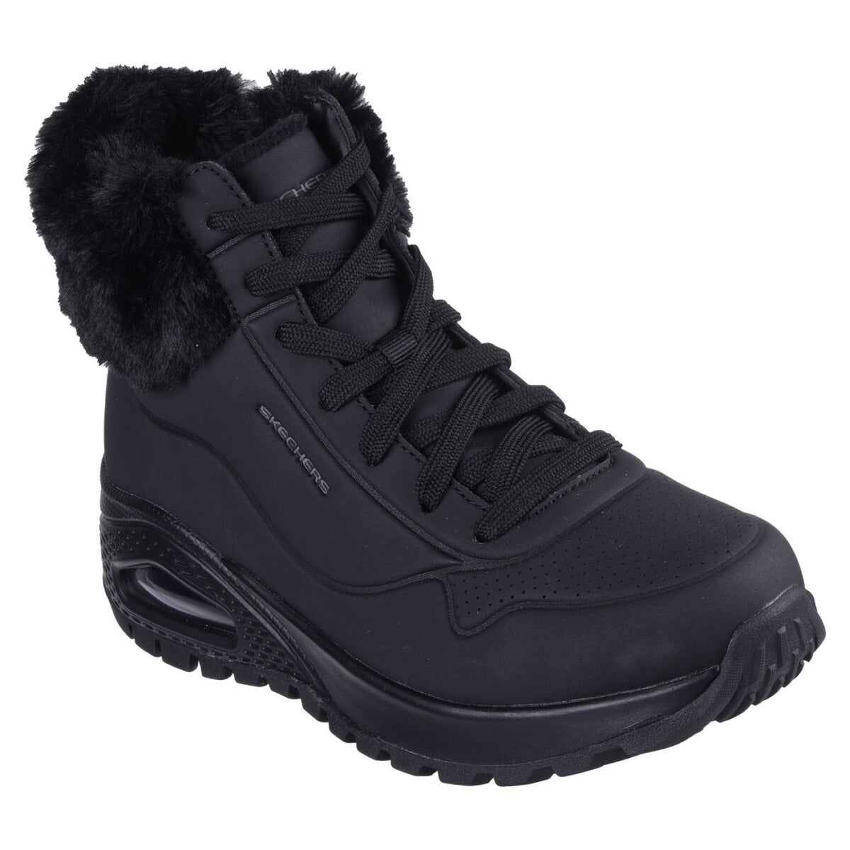 Skechers Street Los Angeles Sneaker Donna Nera Air-Cooled Memory Foam