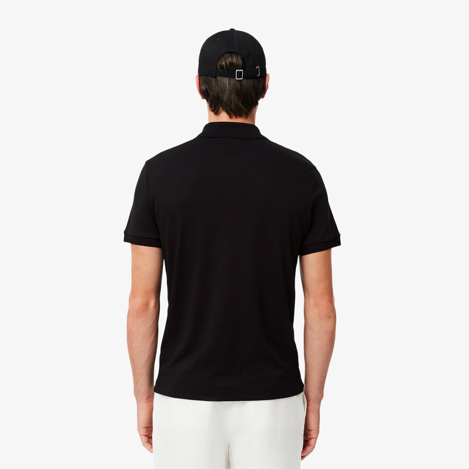 LACOSTE Polo Regular Fit in Cotone Nera