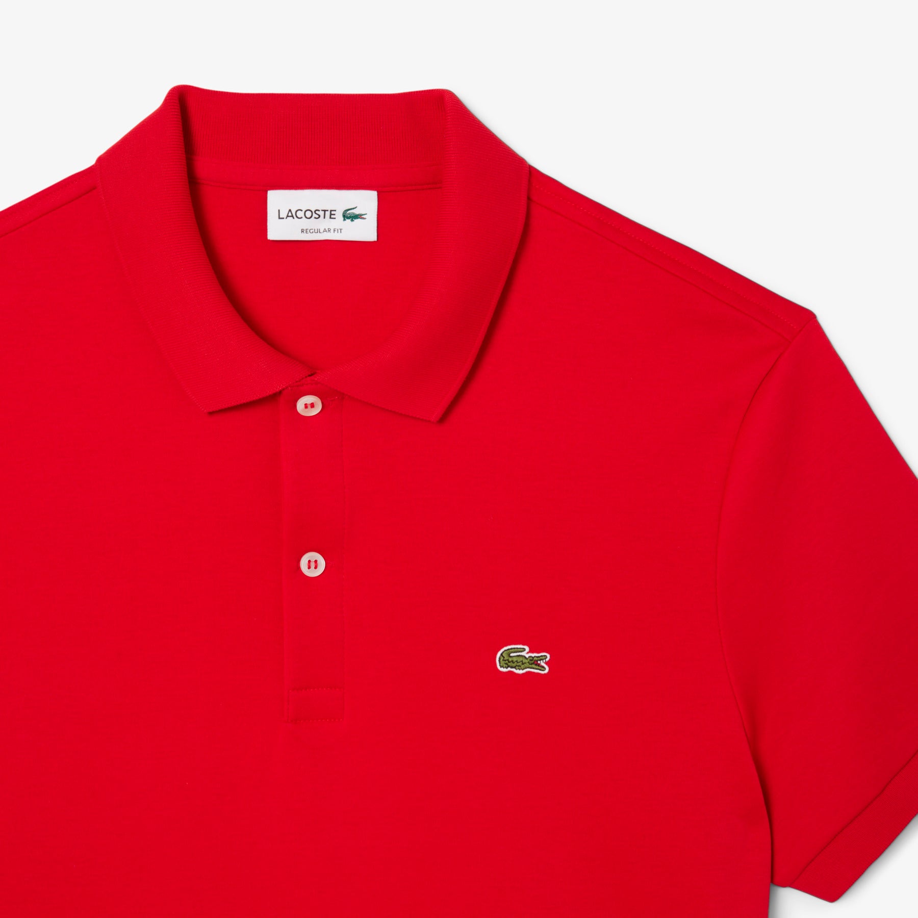 LACOSTE Polo Regular Fit in Cotone Pima Rossa