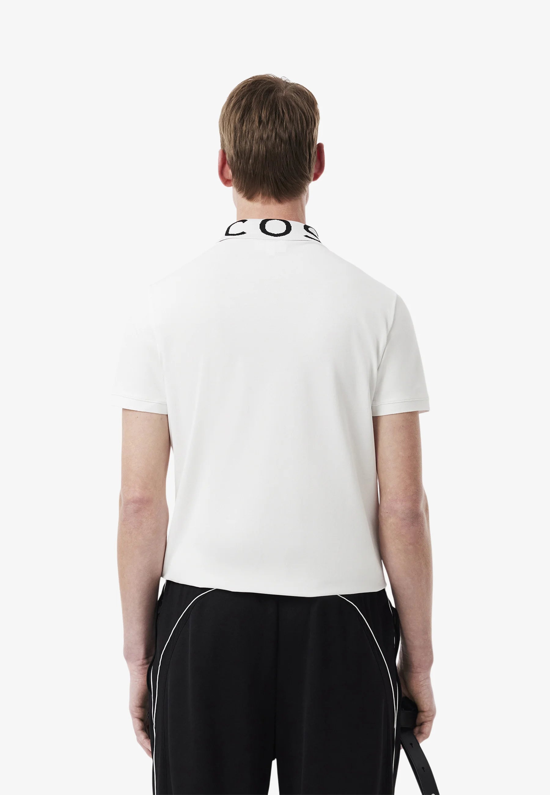 LACOSTE Polo Con Scritta Sul Collo Bianca