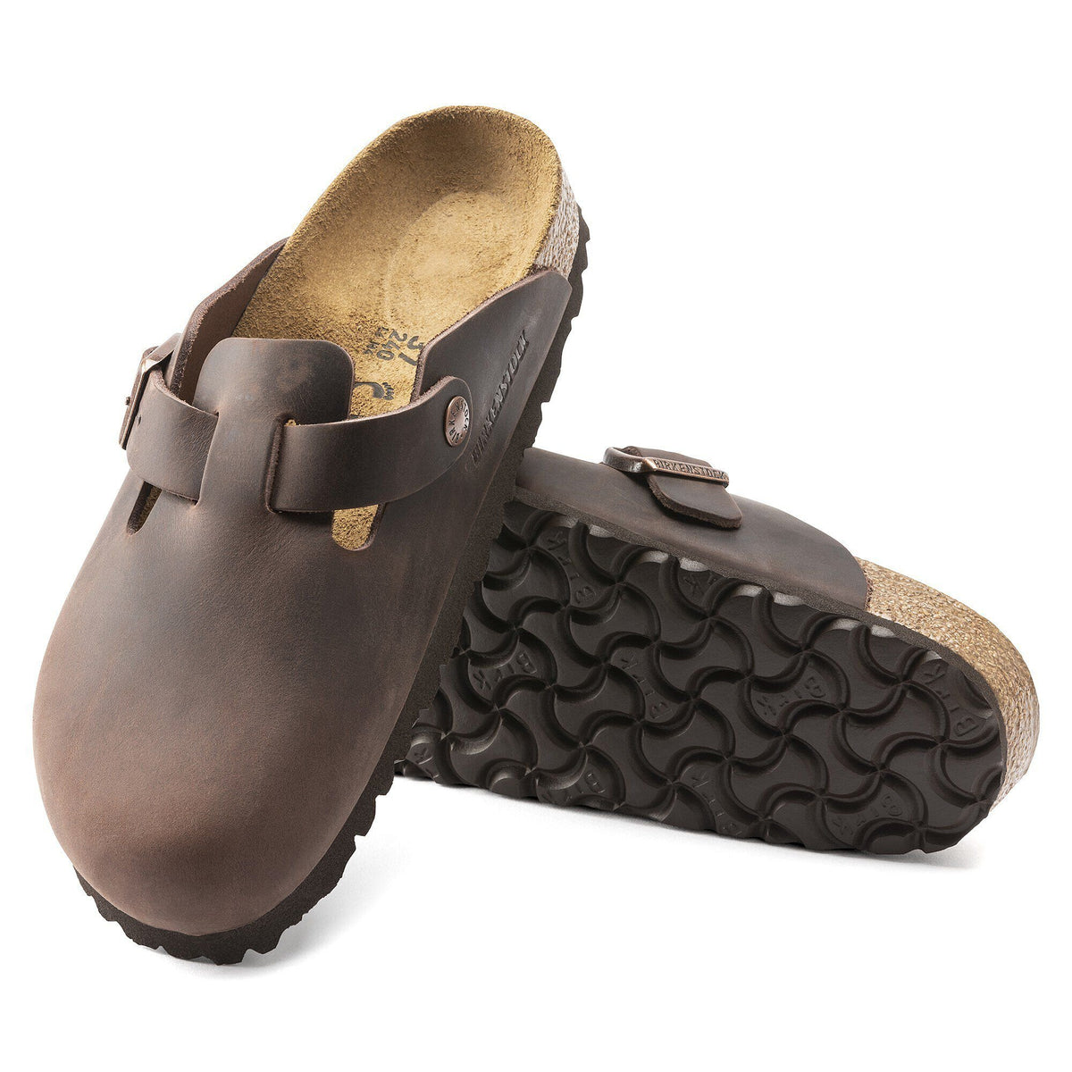 BIRKENSTOCK Boston Bs In Pelle Nabuk Habana