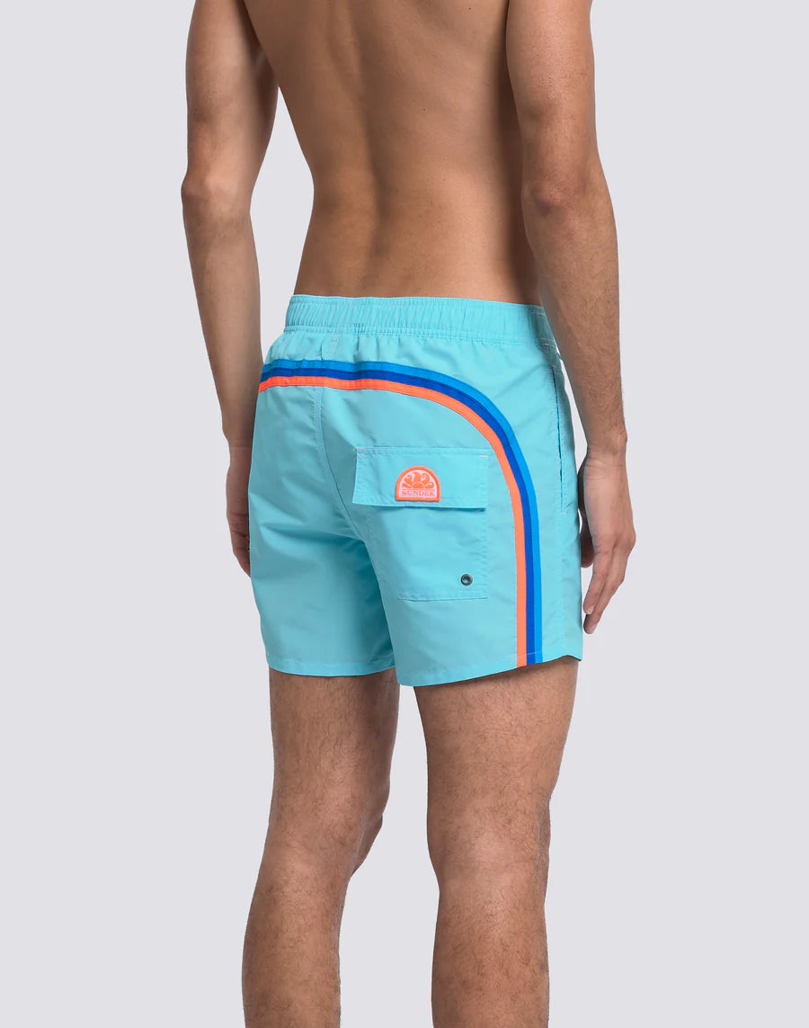 Sundek SUNDEK Costume Da Bagno Iconic Taffeta Celeste - foto 2 - Tommaseo Clothing